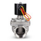 Industrial SRS-50 2" NPT stainless steel steam solenoid valve, normally closed, designed for high-temperature fluid handling.