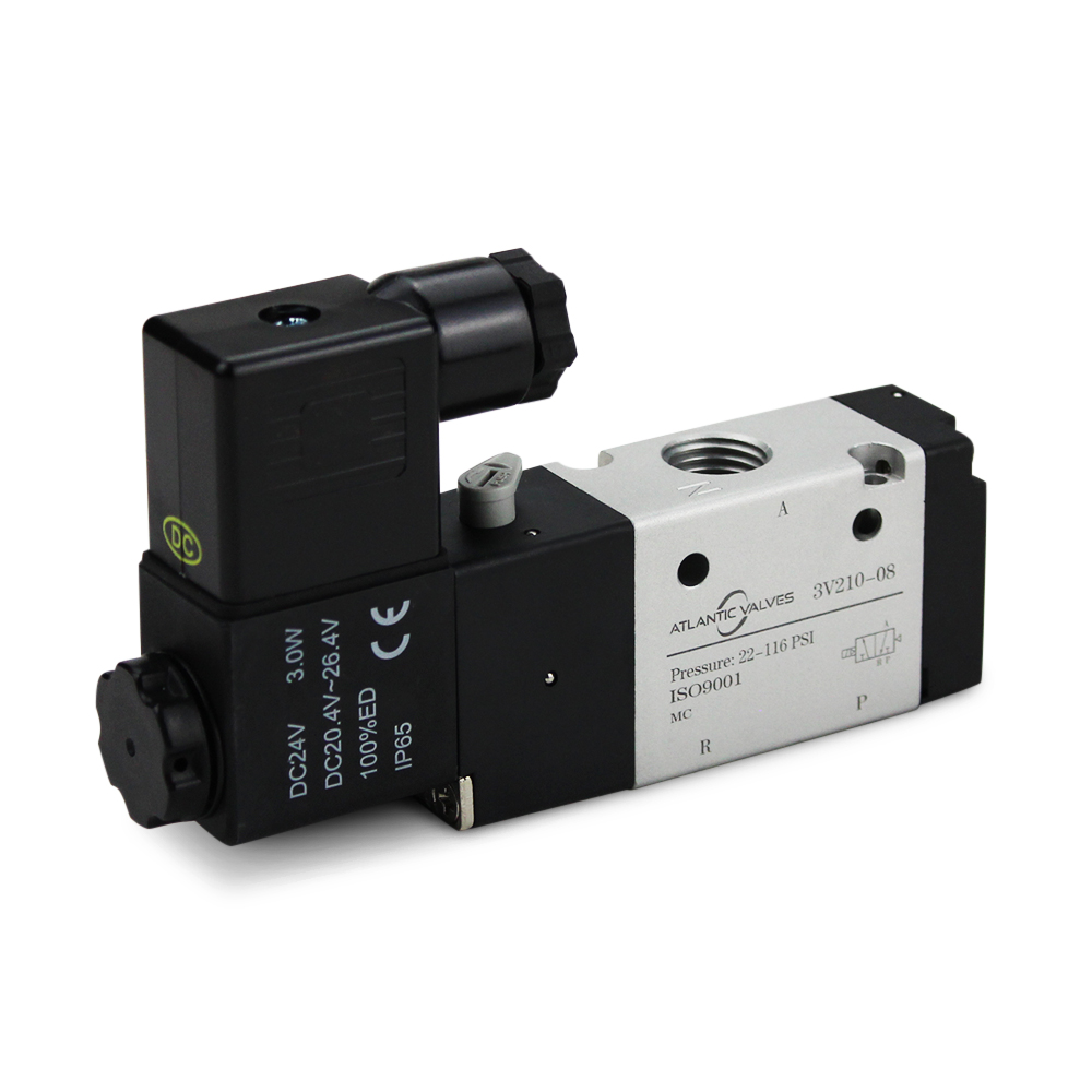 1/4'' 3 Way, 2 Position Pneumatic Solenoid Valve