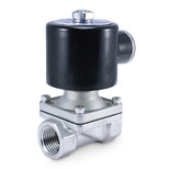 1/2 inch 24V AC stainless steel solenoid valve, lead-free with NPT port for safe water regulation