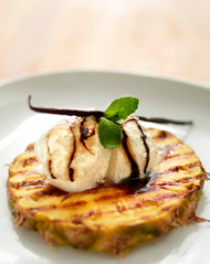 Grilled pineapple with licorice