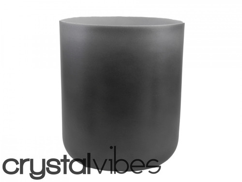 6" Opaque Black Tourmaline Fusion Crystal Singing Bowl