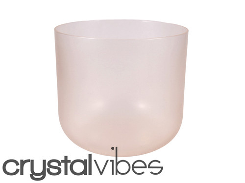 8" Translucent Morganite Fusion Crystal Singing Bowl