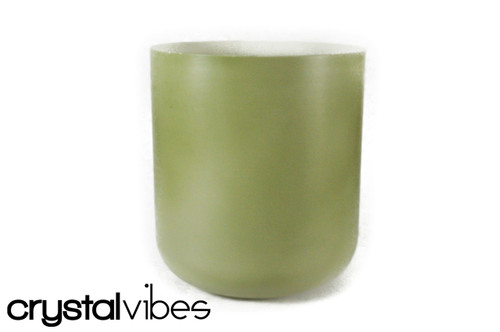 8" Opaque Peridot Fusion Crystal Singing Bowl