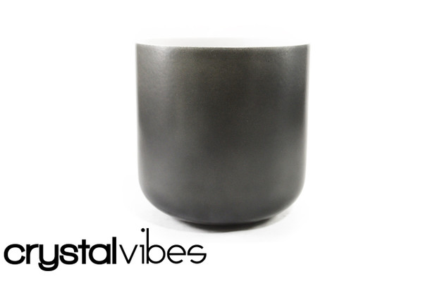 6" Opaque Obsidian Fusion Crystal Singing Bowl