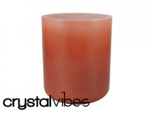 6" Opaque Carnelian Fusion Crystal Singing Bowl