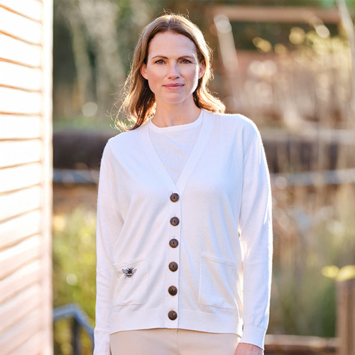 Cashmere Cotton Bee Cardigan