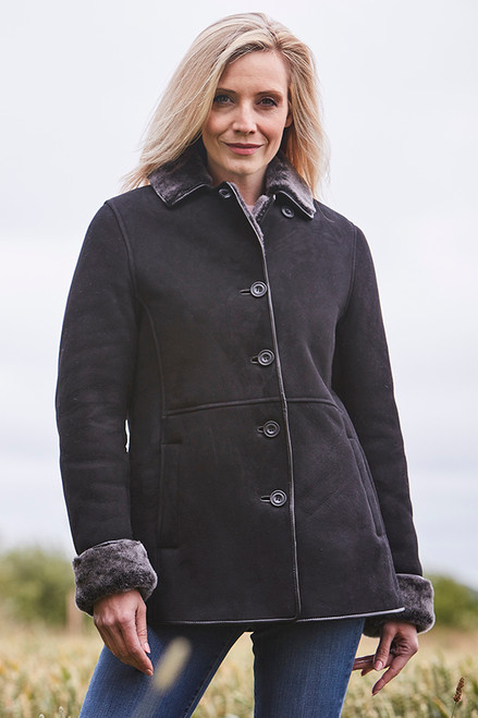 Button-up Sheepskin Coat