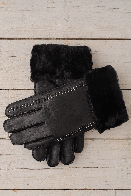 Ladies Sheepskin Gloves  in black