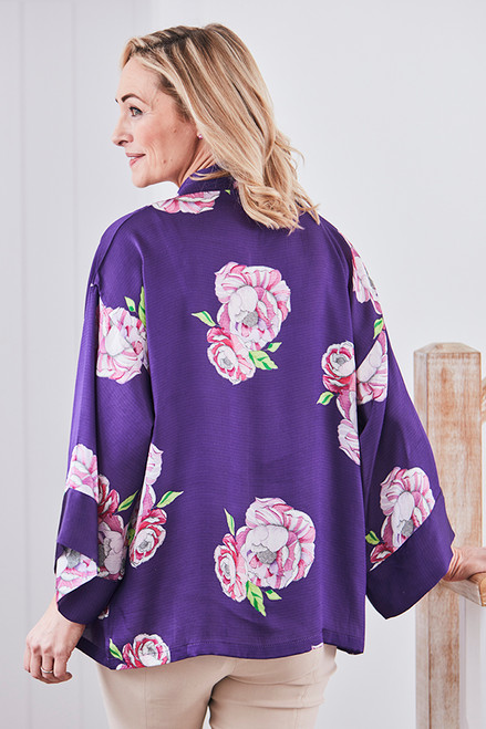 Peony Silk Kimono