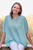 Linen Box Tunic in Aqua
