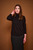 Cashmere Cotton Roll Neck in Black