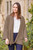 Alpaca Edge To Edge Cardigan in Fawn