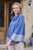 Alpaca Poncho in Blue
