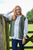 Pure Alpaca Moss Stitch Gilet in Leaf Green