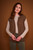 Pure Alpaca Moss Stitch Gilet in Fawn