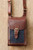 Harris Tweed Cross Body Bag in Tan/Navy
