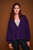 Yak Bell Cardigan in Deep Purple