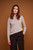 Cashmere Cotton Crew Top in Foggy
