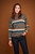 Alpaca Roll Neck Stripe Sweater