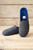 Harris Tweed Mule Slippers in Blue Check