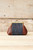 Harris Tweed Coin Purse in Tan/Navy