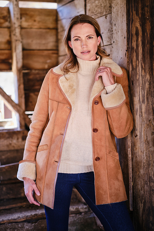 Collared Sheepskin Coat
