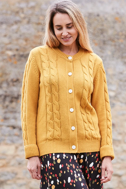 Yashino Cable Cardigan in Harvest
