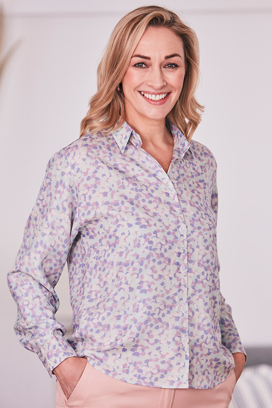 Twill Silk Shirt Droplets