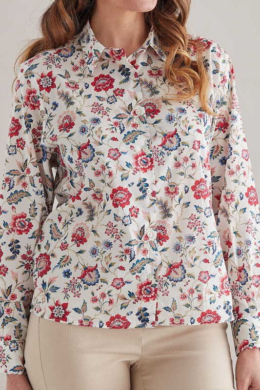Liberty Print Shirt in Eva Belle