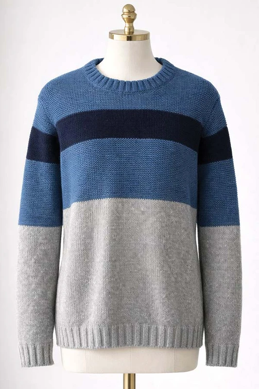 Yak Crew Neck Stripe Sweater size (M)