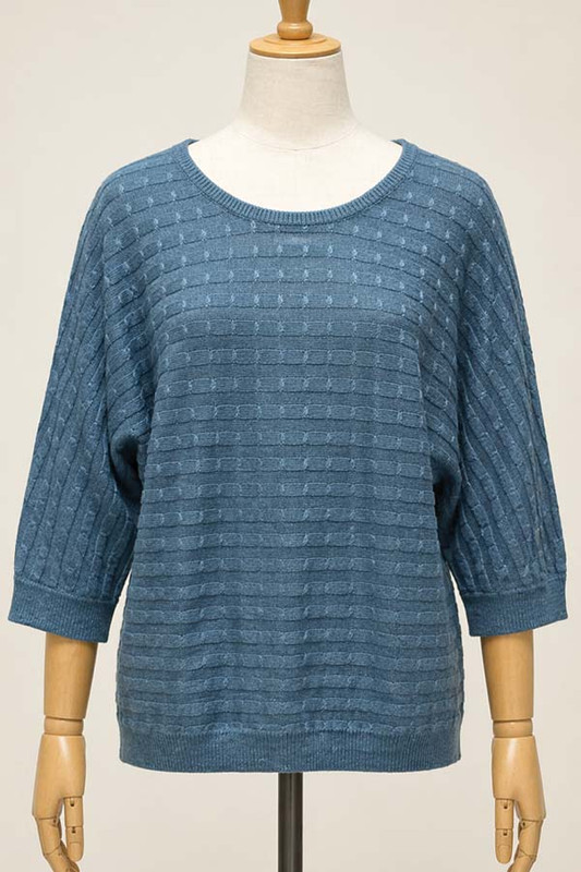 Alpaca Three Quarter Sleeve Sweater size (M)
