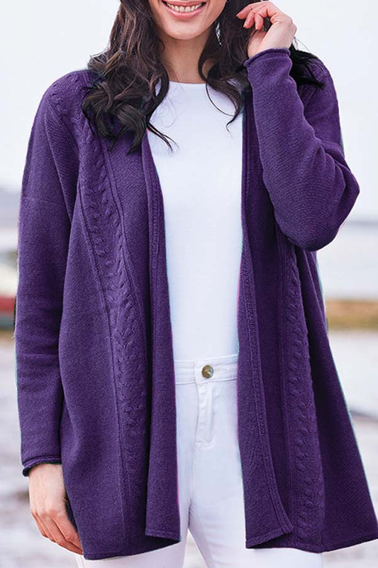 Alpaca Silk Cardigan Purple size (S-M)