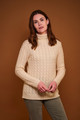Merino Roll Neck Sweater in Cream