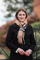 Lambswool Scarf in Camel Black Chec