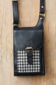 Harris Tweed Cross Body Bag in Black/Dogtooth