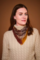 Cashmere Scarf in Brown Leaf