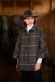 British Wool Cape in Dark Check