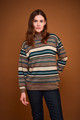 Alpaca Roll Neck Stripe Sweater