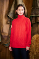 Tibetan Yak Roll Neck Sweater in Red