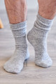 Men’s Mohair Bed Socks in Grey