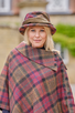 Tweed Poncho in Pink