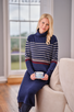 Yashino Stripe Dress in Blue