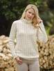 Merino Roll Neck Sweater in Cream