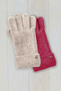 Knitted Gloves in Berry & Oatmeal