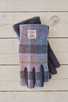 Harris Tweed & Fleece Gloves  IN LILAC PASTEL