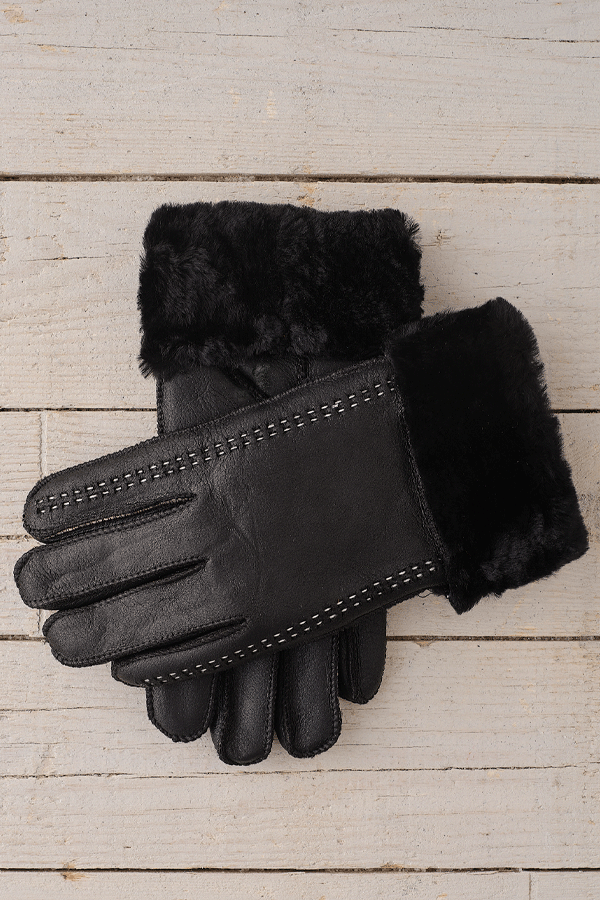 GLOVES IN BLACK SHEEPSKIN 463893
