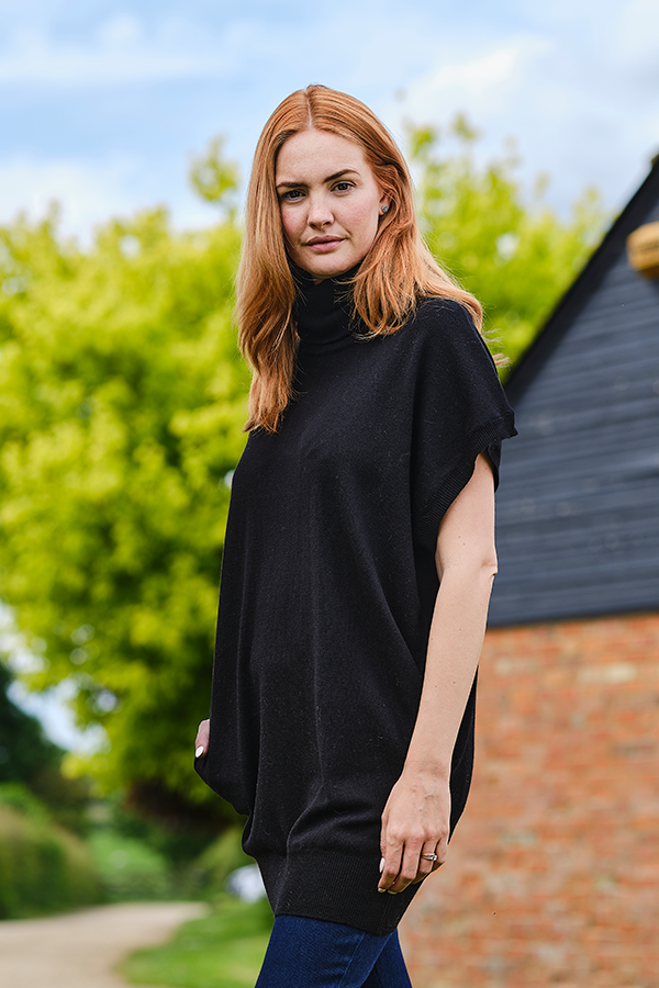 Chevron Dusk Cowl Neck Cotton Tunic Kurta