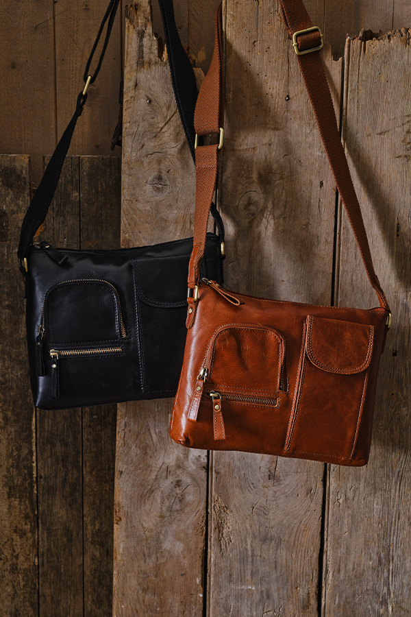 Multi Pocketed Leather Bag