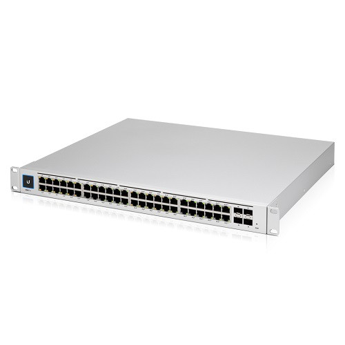 Ubiquiti (USW-Pro-48-POE-AU) Ubiquiti UniFi 48 port Managed Gigabit Layer2 and Layer3 switch with auto-sensing 802.3at PoE+ and 802.3bt PoE, SFP+  : Touch Display - 660W GEN2