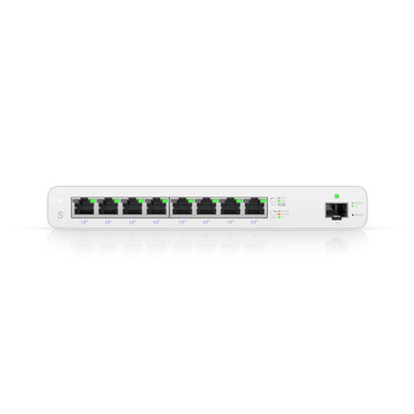 Ubiquiti (UISP-S) UISP Switch, 8-Port GbE Switch w/ 27V Passive PoE, For MicroPoP Applications, 110W PoE Budget, Fanless, Layer 2 Switching,